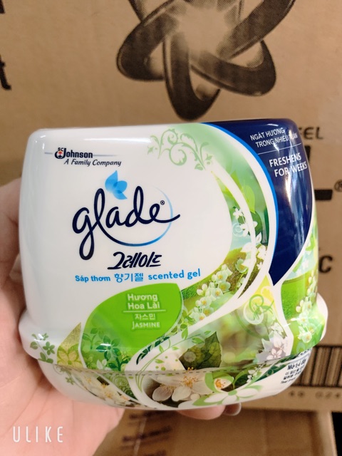 Sáp thơm để phòng khử mùi glade 180g hương hoa lài ( mầu xanh )