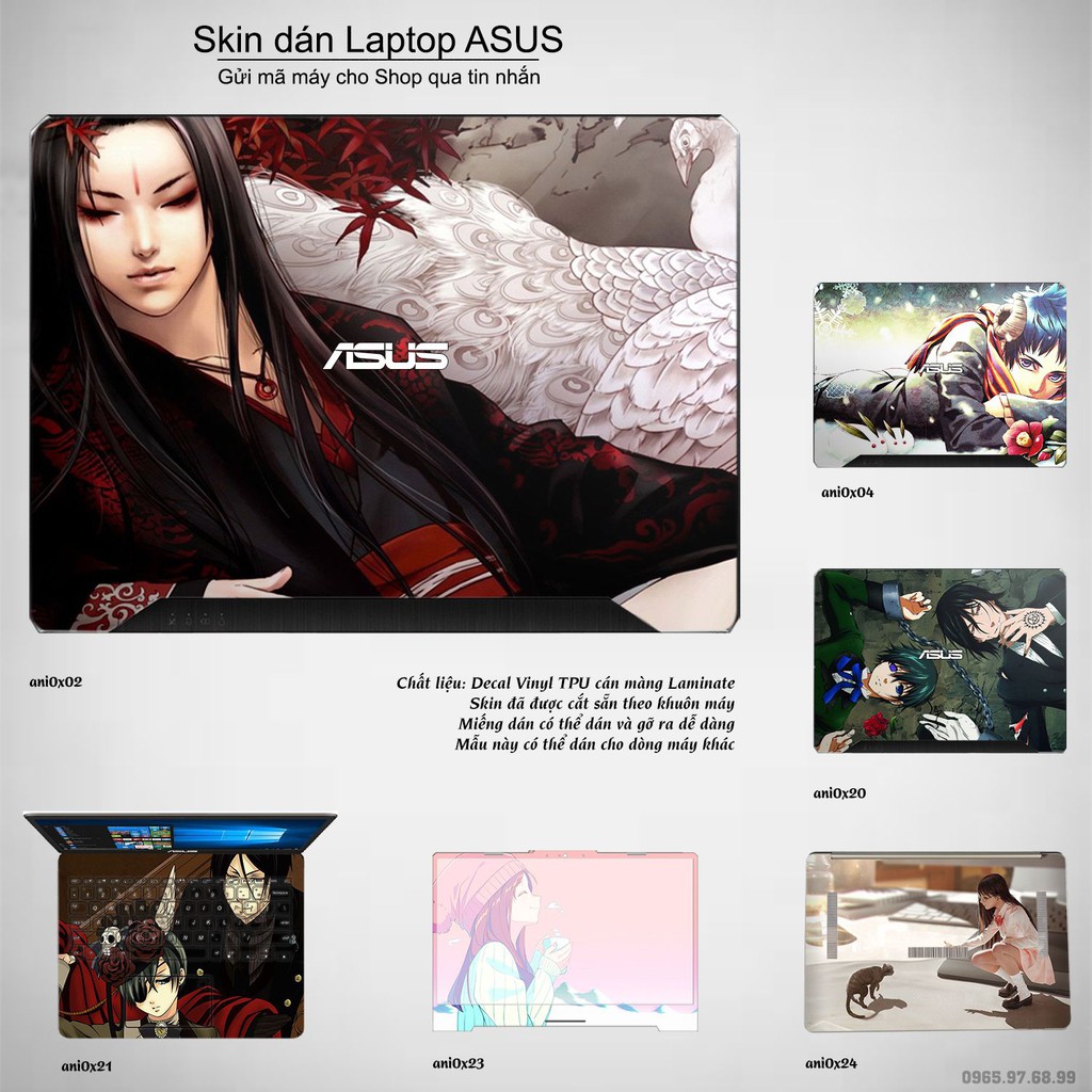 Skin dán Laptop Asus in hình Anime (inbox mã máy cho Shop)