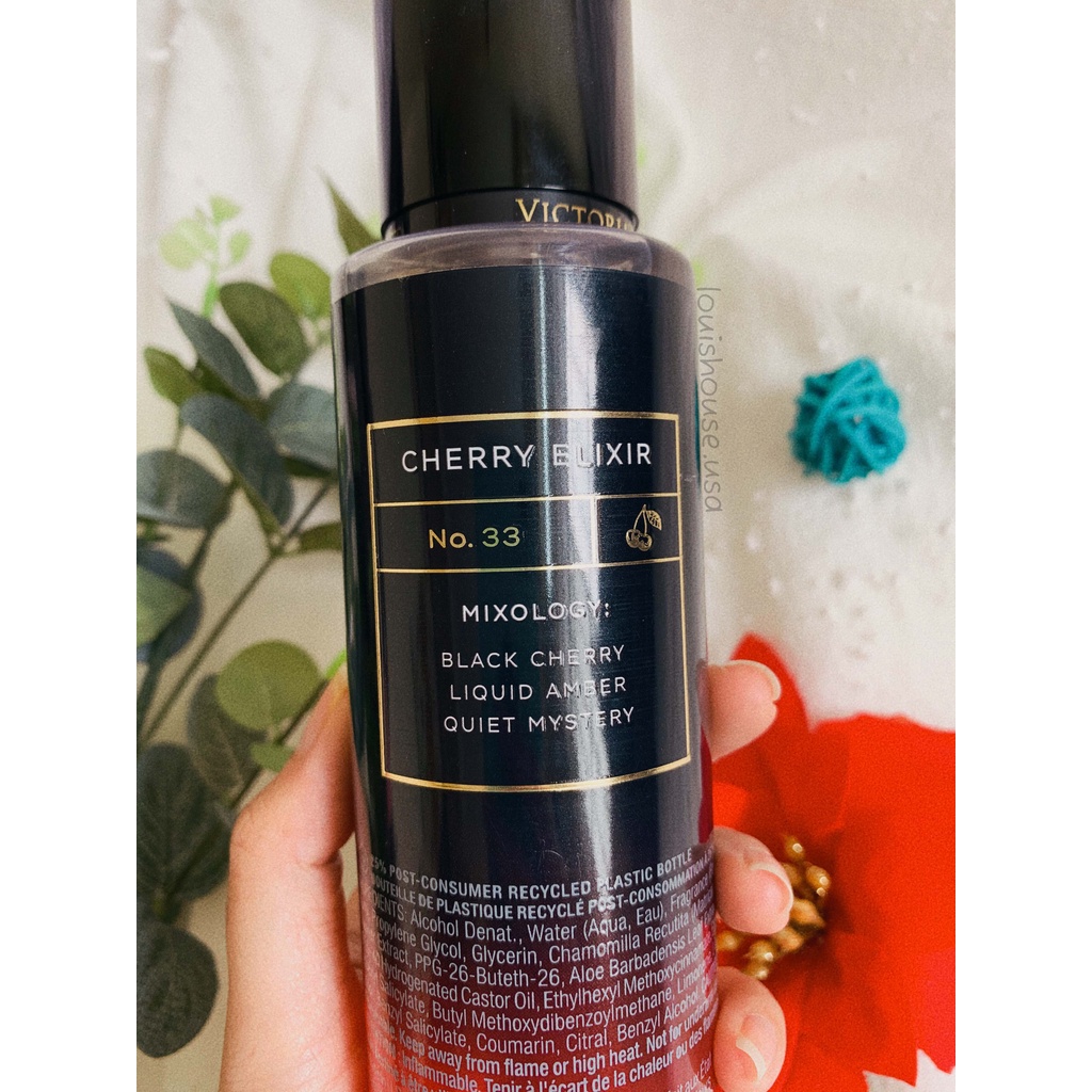 CHERRY ELIXIR NO.33 - Body Mist / Xịt thơm toàn thân Victoria's Secret Mỹ