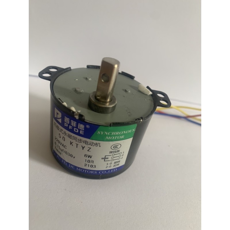 Mô tơ giảm tốc 220v 6W loại 10 vòng/phút 50KTYZ