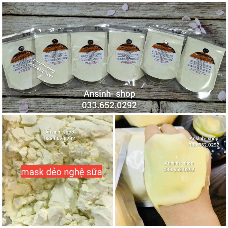 100g mask dẻo nghệ  handmade trắng da mờ nám