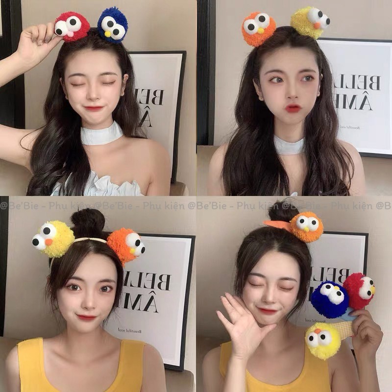 Cài tóc len 2 mắt 2 màu dễ thương BeBie - BP302