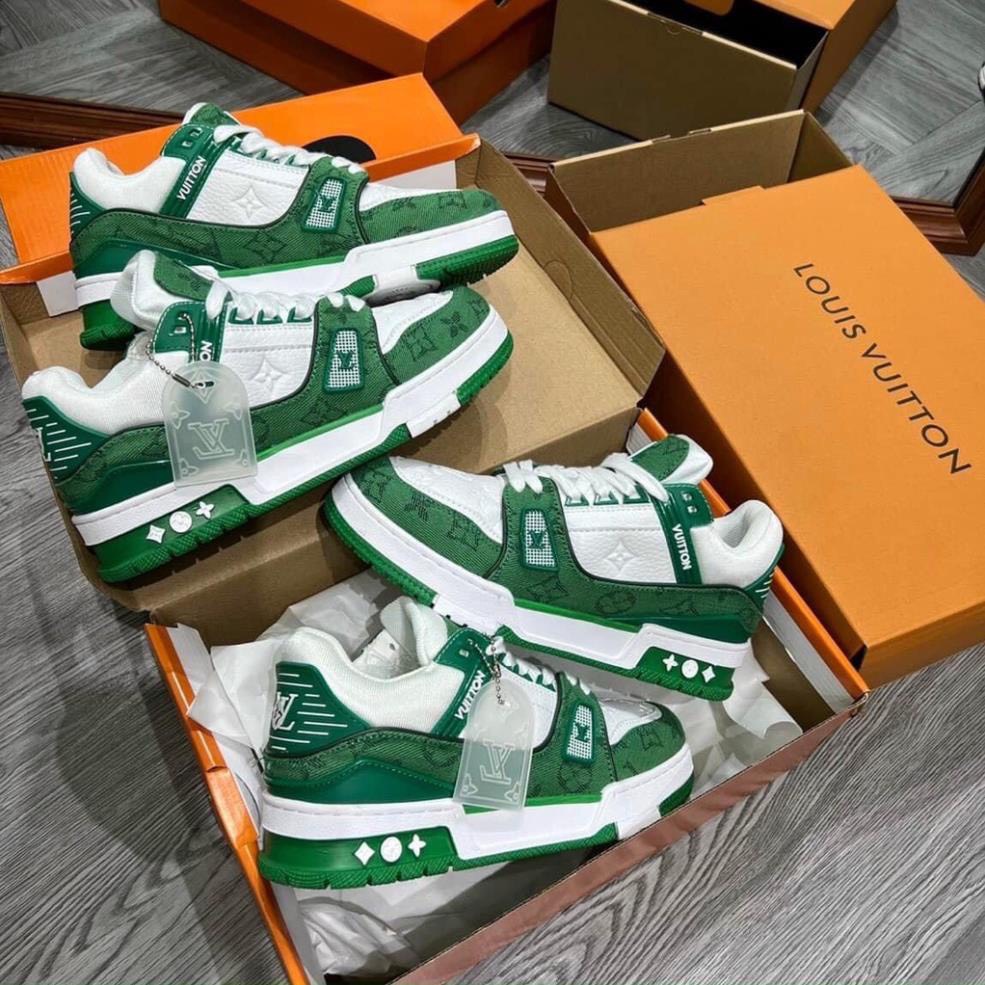 [MẪU MỚI] Giày LV_ Xanh lá, Đen 2 bản cực đẹp, Giày thể thao Nam Nữ, Giày louis vuitton - FREESHIP