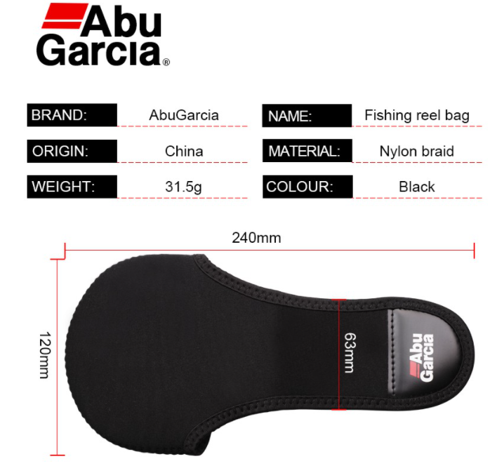 Túi đựng bảo vệ vòng quay dây câu cá Abu Garcia tiện dụng