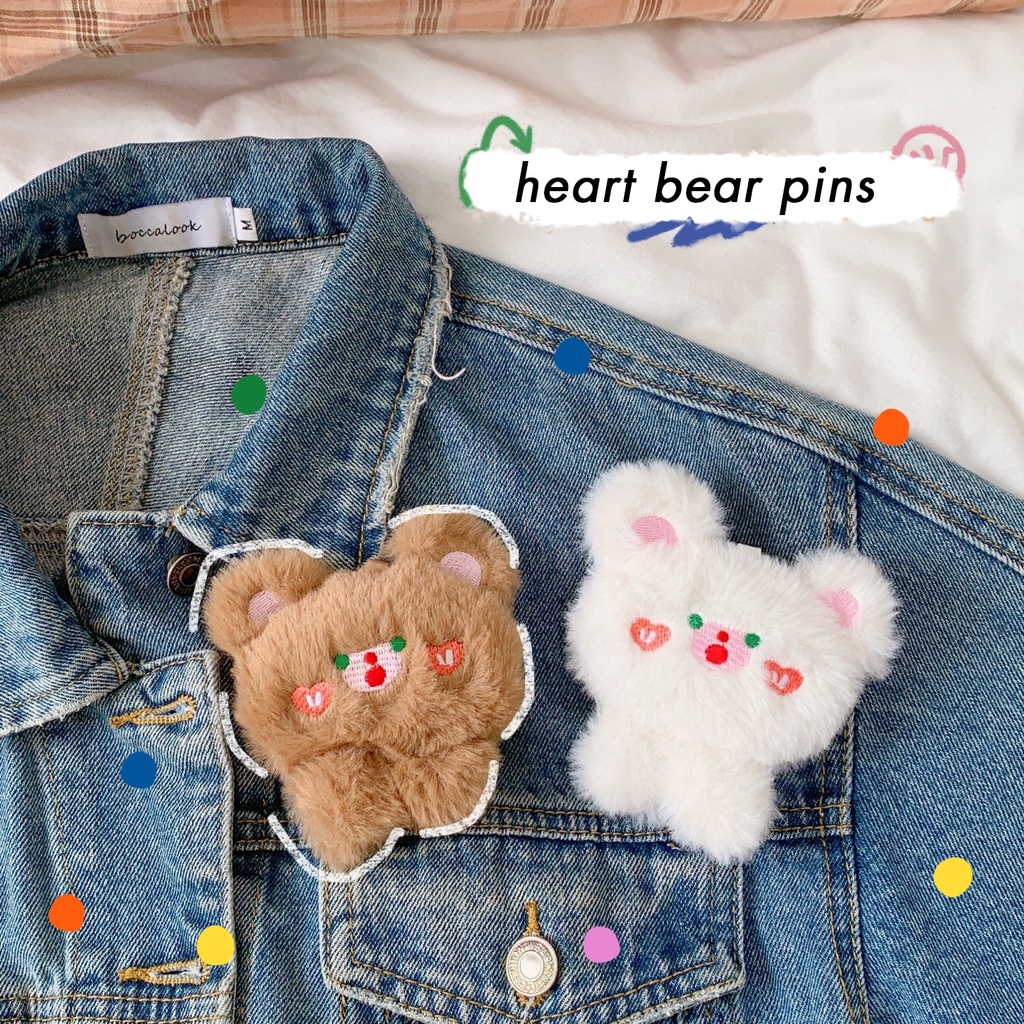 Móc Khóa, Huy Hiệu, Ghim Cài Áo, Balo Hình Gấu Love Bears 2in1