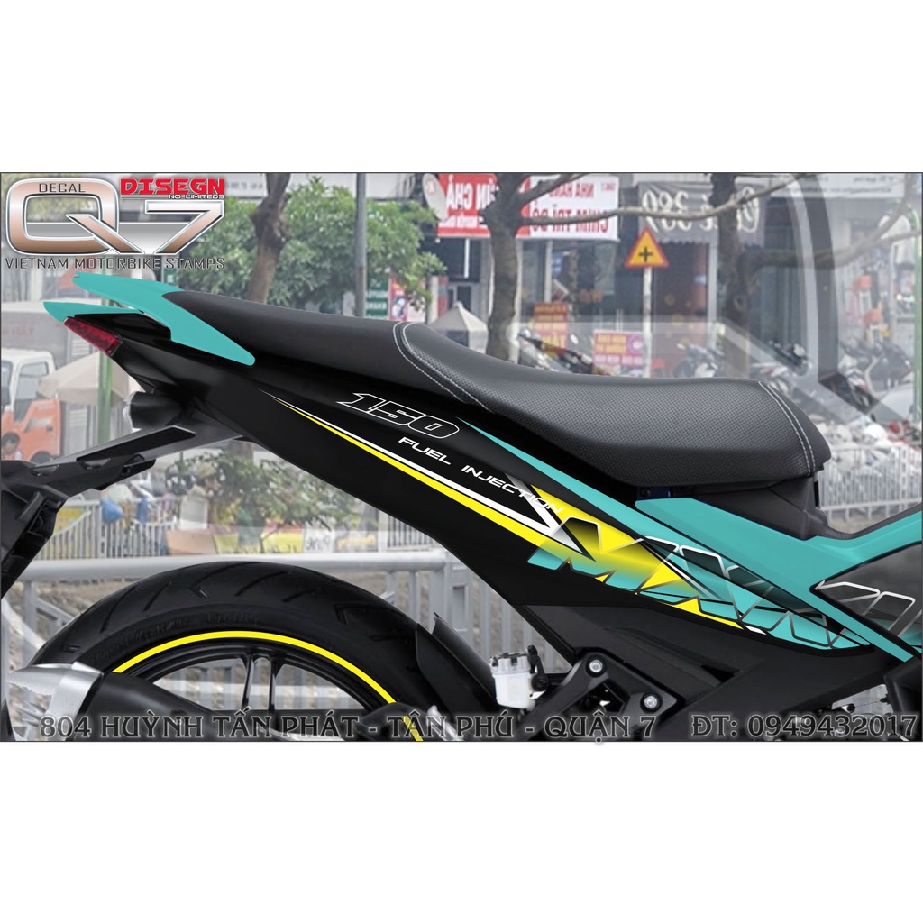 TEM RỜI EXCITER 150 XANH ĐEN