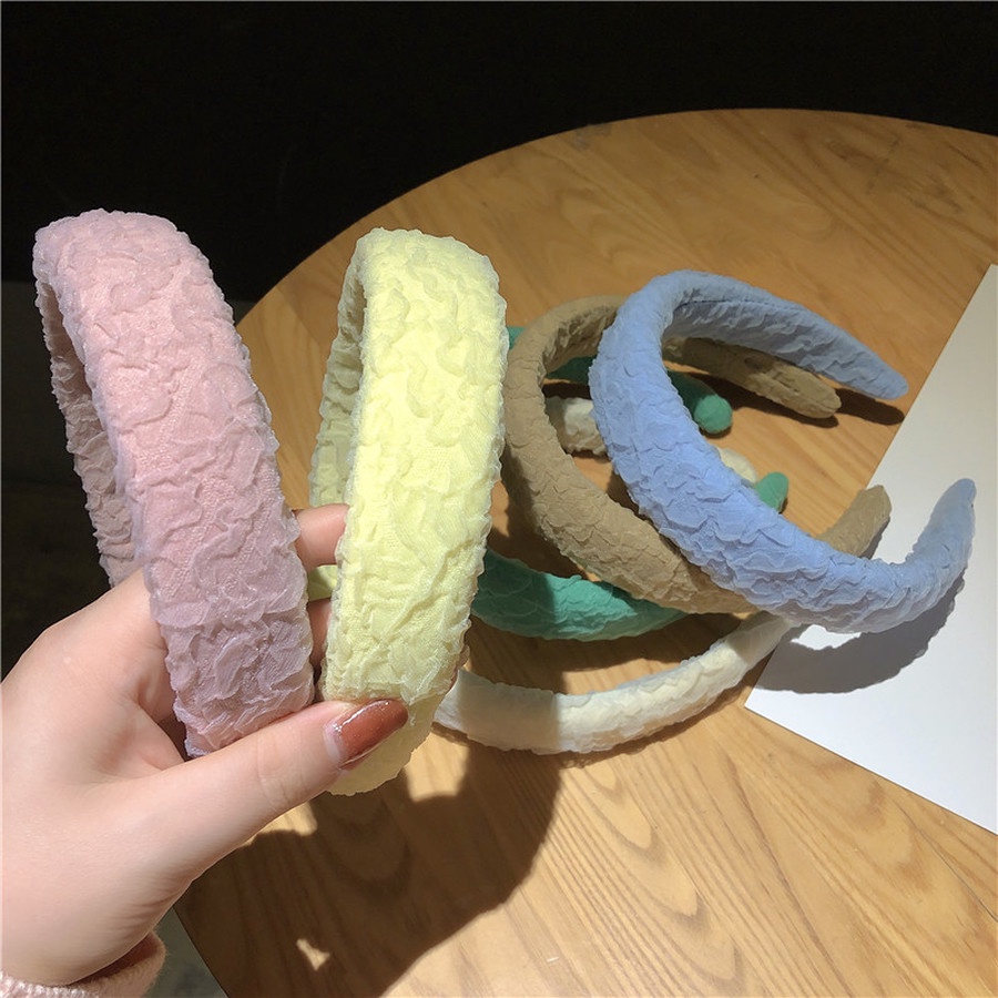 Băng Đô Cài Tóc Phối Lưới Ren 3cm Phong Cách Hàn Quốc Dành Cho Nữ