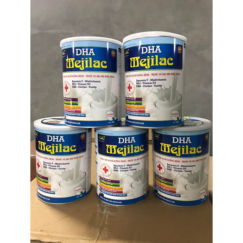 Sữa y tế- DHA Mejilac dành cho người dưỡng bệnh trước và sau phẫu thuật, người tiểu đường, bổ sung canxi ( hộp 900g )