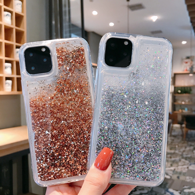 Ốp Điện Thoại Cát Chảy Viền Dày Chống Sốc Cho iPhone 14 13 12 11 Pro Max XS XR X 7 8 Plus 6s + SE 2020