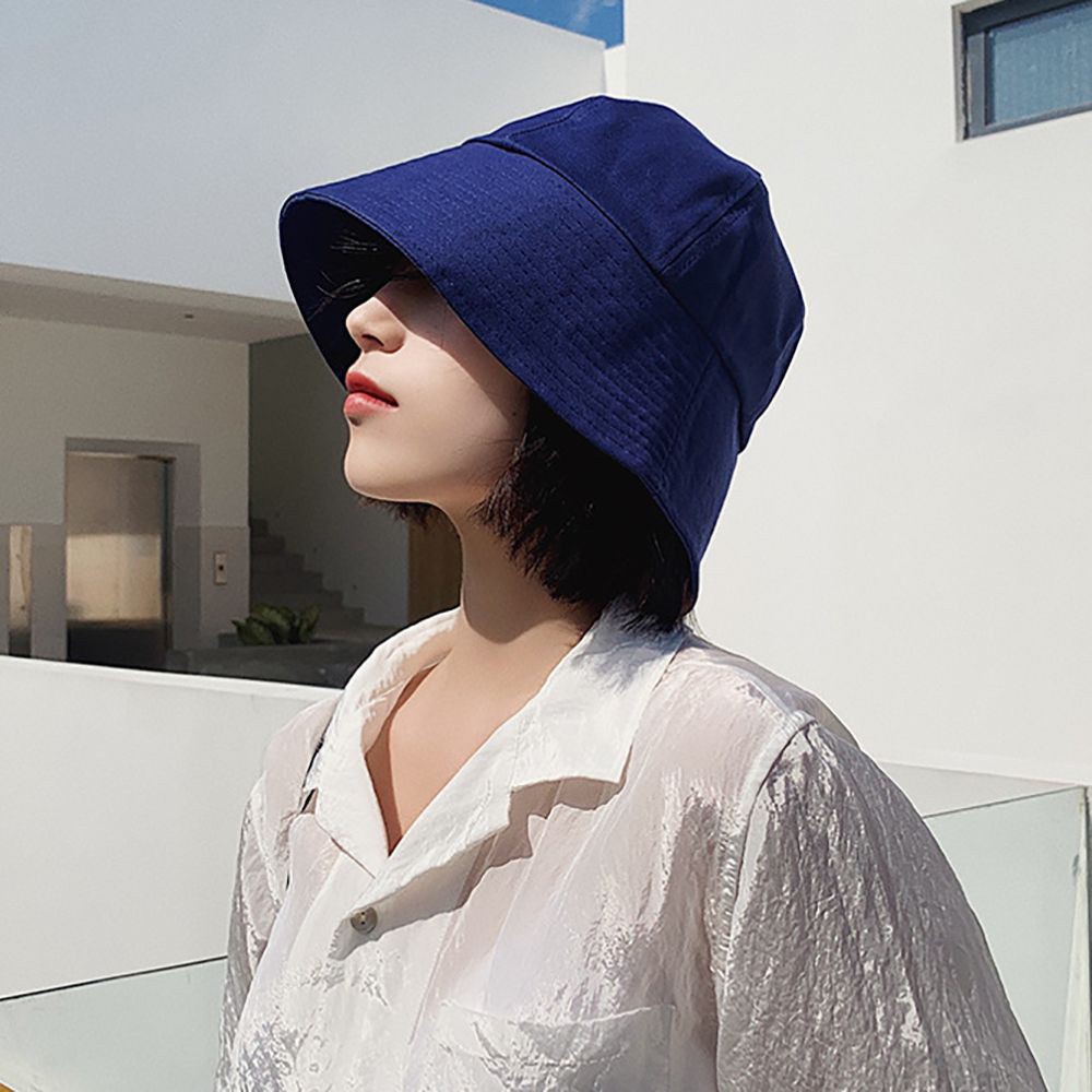 Mũ tai bèo chống nắng chống tia cực tím có thể gấp gọn màu trơn phong cách hip hop cá tính thời trang mùa hè cho nữ