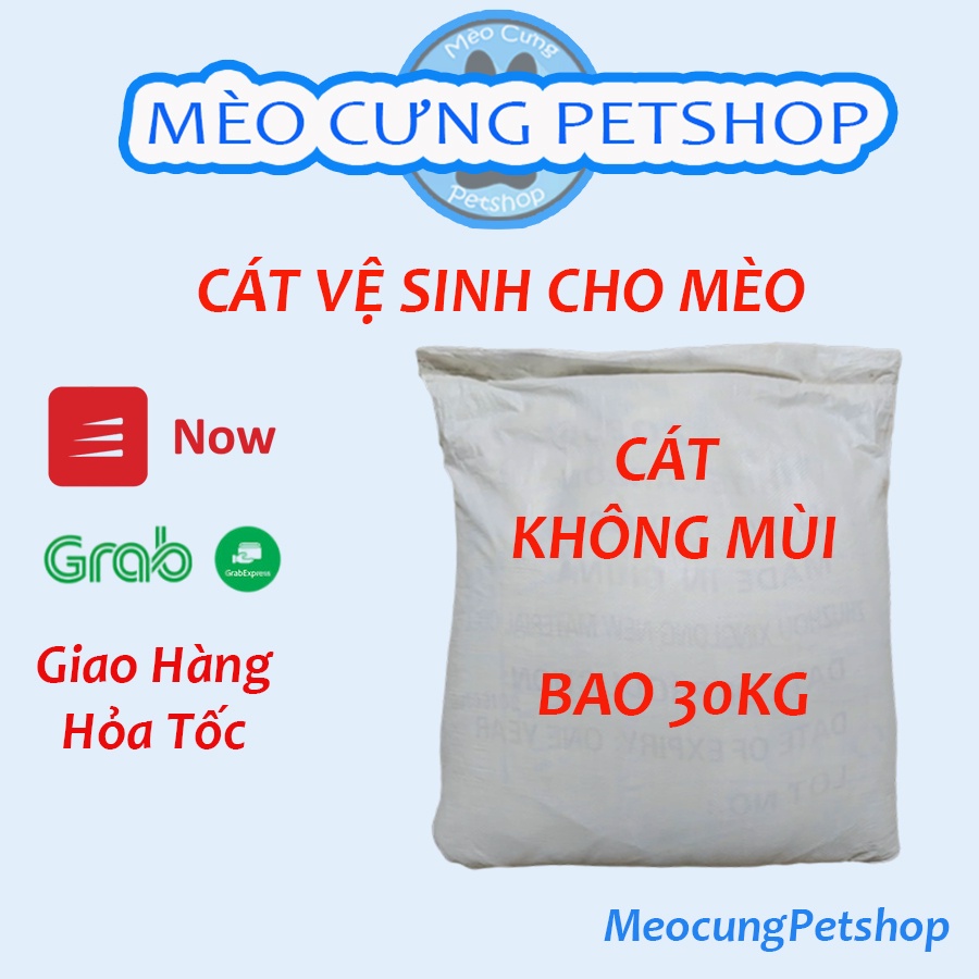 cát vệ sinh cho mèo không mùi, bao 30 kí