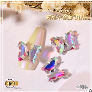 bướm Đá 3d Trong Suốt Hình Bướm Đính Móng Nghệ Thuật