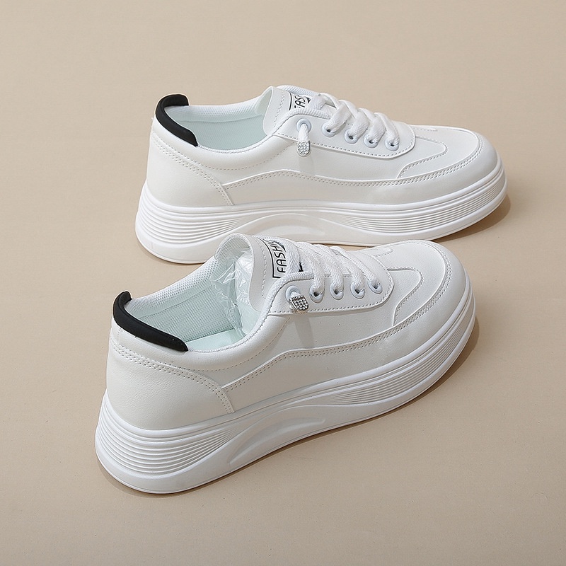 Giày Sneaker Đế Dày Quai Co Giãn Màu Trắng Phong Cách Hàn Quốc Thời Trang Mùa Hè 2022 G905 CHZK094
