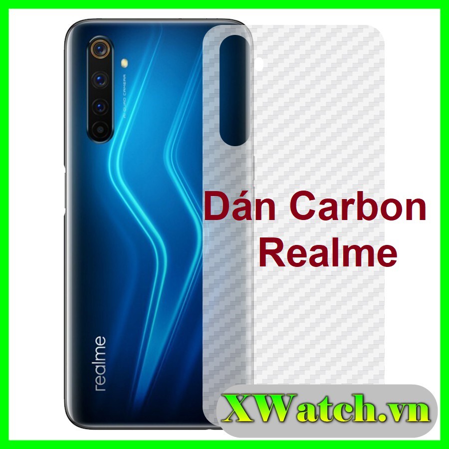 Dán Cacbon Realme 5 / Realme 5i / Realme Q / Realme 5 pro / Realme X2 ...chống bám vân tay