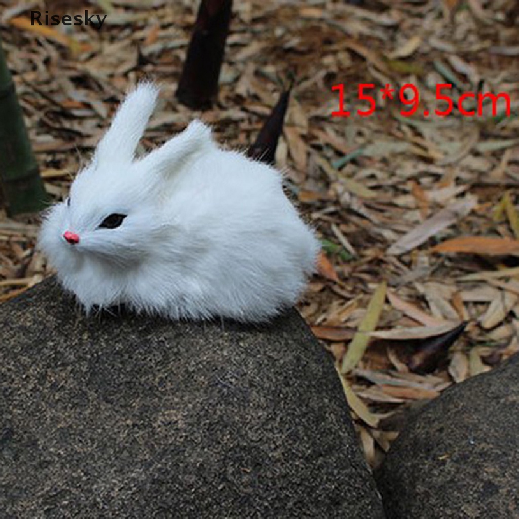 Thỏ nhồi bông trang trí sống động như thật