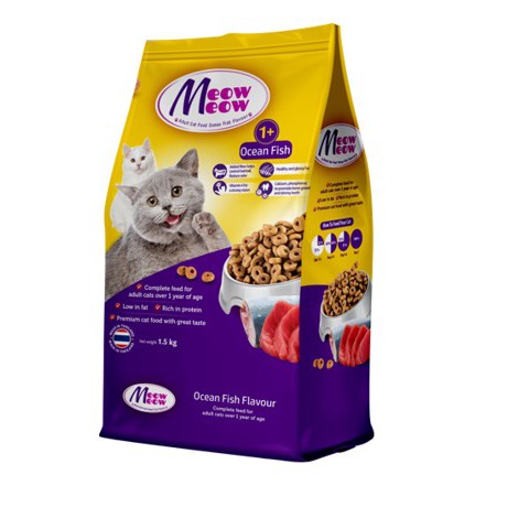 Thức ăn mèo cao cấp Meow Meow 1,5kg