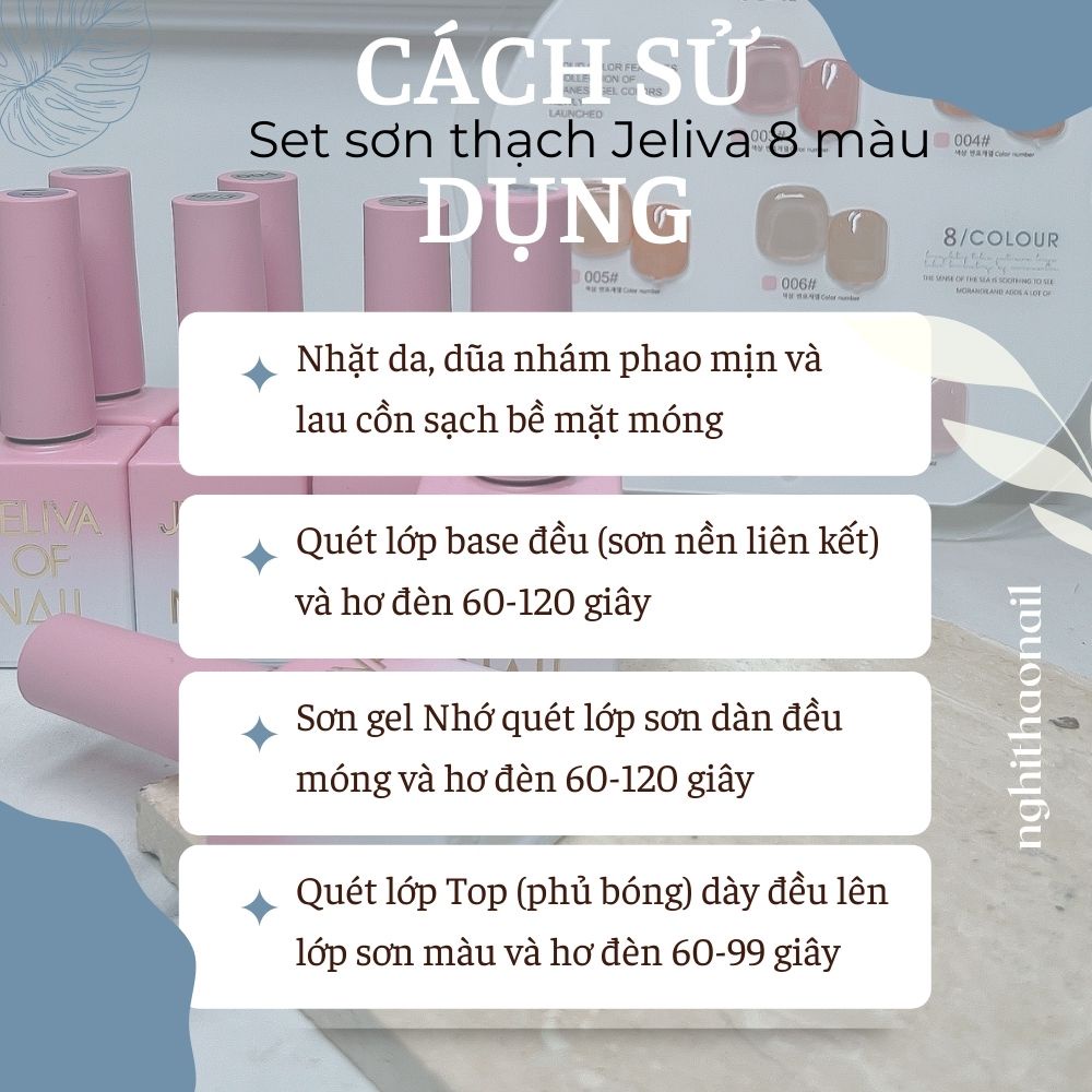 [Mã 253FMCGSALE giảm 8% đơn 500K] Set Sơn thạch Jeliva 8 màu