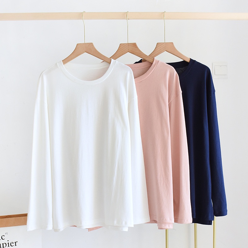 Áo thun nam nữ dài tay unisex áo thu đông trơn tay dài cổ tròn basic nhiều màu