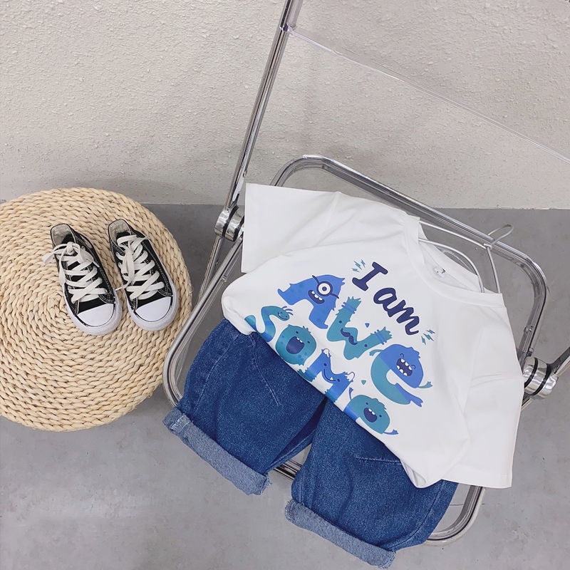 Áo Thun Ngắn Tay Dáng Rộng Thời Trang Mùa Hè Hàn Quốc Mới 2023