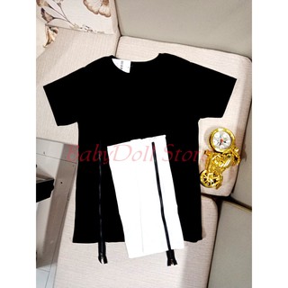 Áo thun nam phối zip dài 3 size