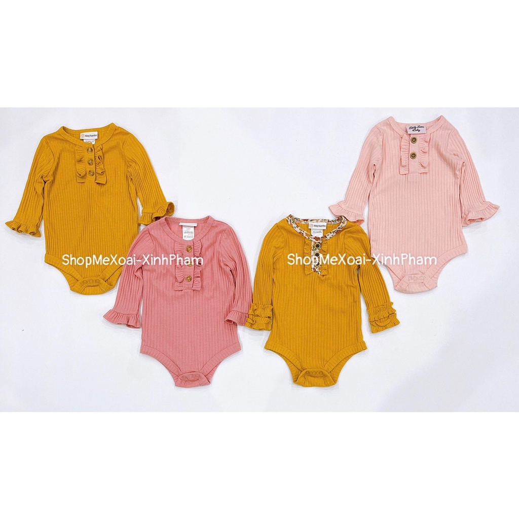 SIZE 0-3M(3-5kg) BODY CHIP CÁNH TIÊN, BÁNH BÈO DÀI TAY , MÀU SANG TÂY XUẤT DƯ CHO BÉ GÁI