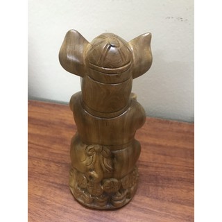 Tượng heo may mắn gỗ bách xanh