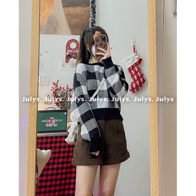 Quần short nhung form nhỏ kèm đai (ảnh thật shop chụp kèm video)