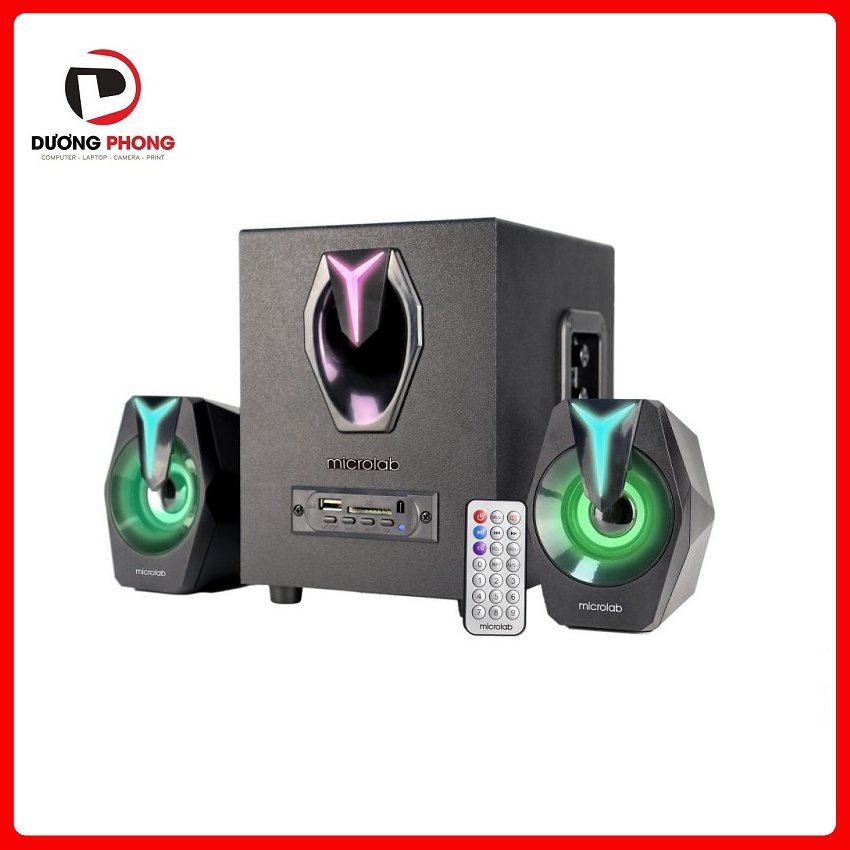 Loa vi tính MICROLAB G100BT 2.1 Có Bluetooth, Khe cắm thẻ nhớ, USB,Công suất 11W - Hàng Chính Hãng