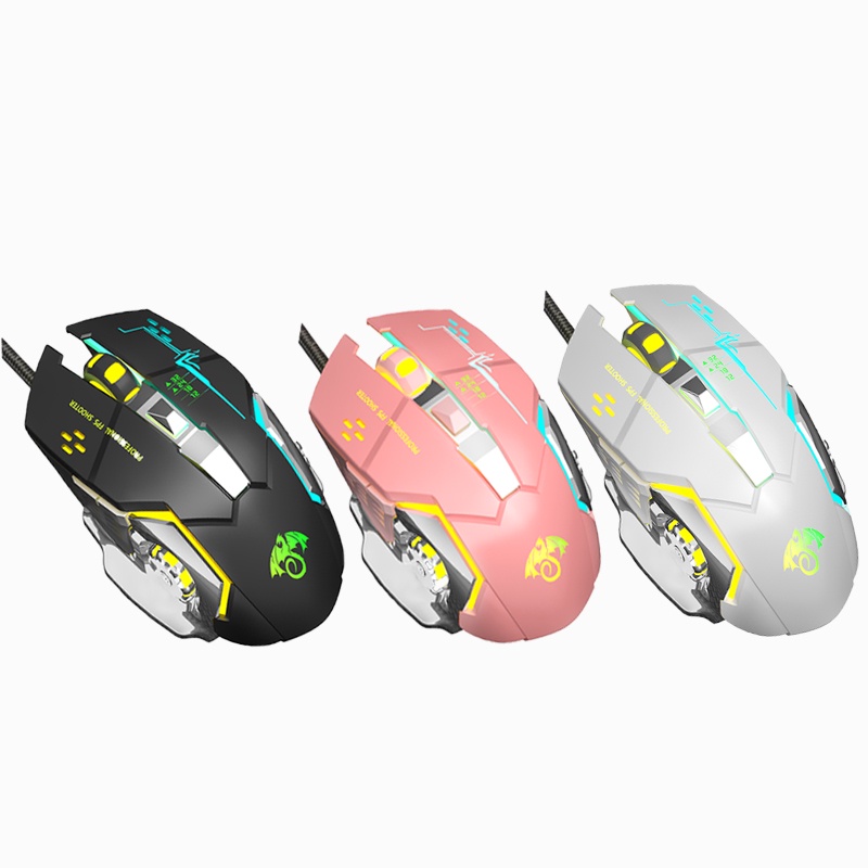 Chuột máy tính bảo hành 24 tháng LEAVEN X6 RGB hiệu ứng ánh sáng siêu rẻ chuột chơi game siêu bền