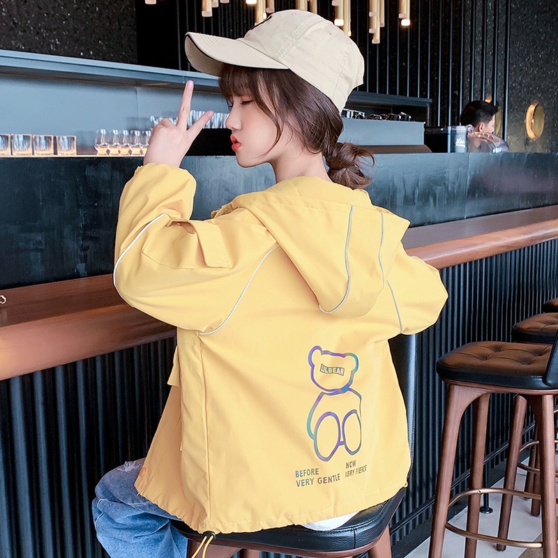 Áo Khoác Bóng Chày Phong Cách Hàn Quốc Xinh Xắn Cho Bé Gái