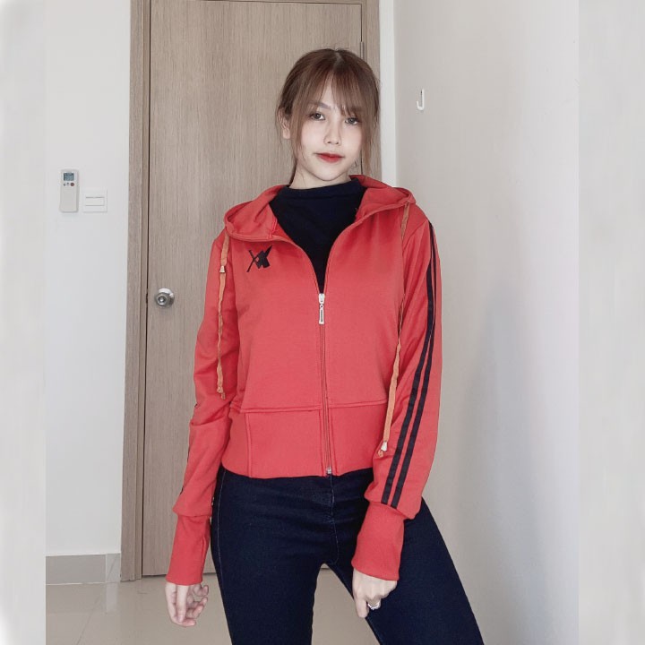 Áo Khoác Nữ Cao Cấp Chống Năng Form Lững 2 Sọc.