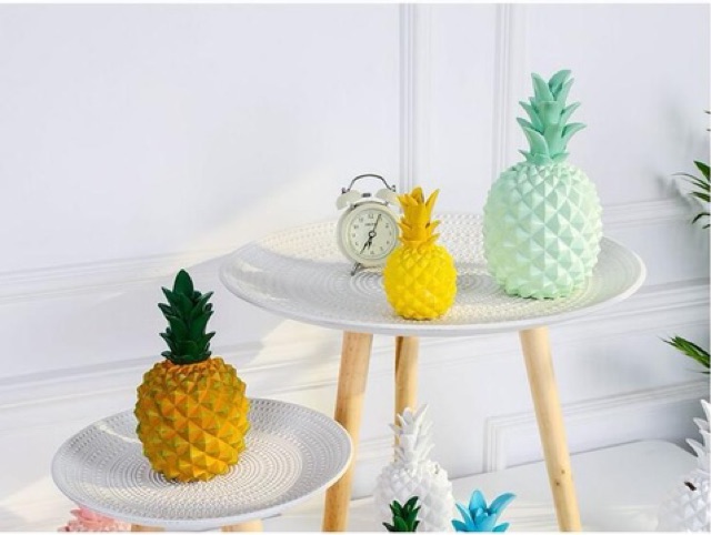 Tượng trang trí hình trái thơm siêu xinh có thể làm ống heo, quà tặng hoặc trưng bày.