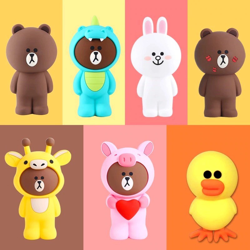 Hộp bút silicon gấu Brown cosplay dino dễ thương | BigBuy360 - bigbuy360.vn