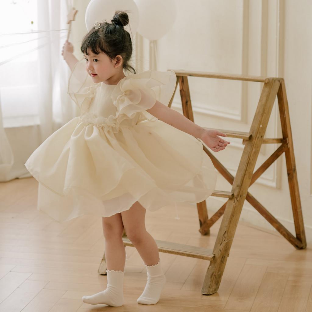 Váy xinh cho bé gái Clarina Dress chất liệu organza cao cấp lót lụa bồng xòe đáng yêu