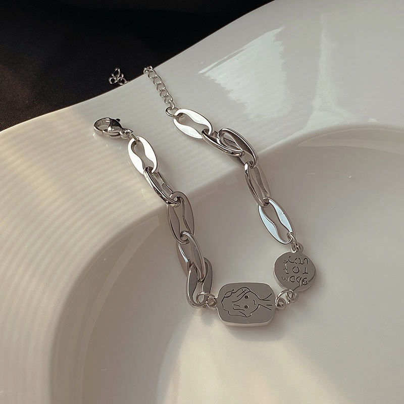 Vòng đeo tay mặt tròn không phai phong cách hip hop cá tính