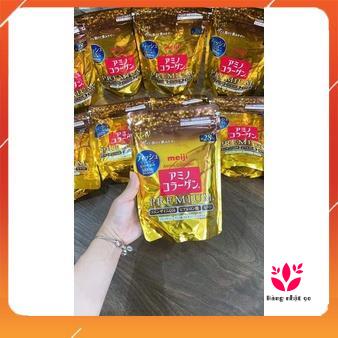 Bột uống bổ sung Collagen Meiji hồng/ vàng premium/ xanh thêm ca canxi Nhật bản Chuẩn Nhật
