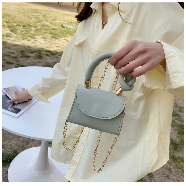 IELGY Túi đeo chéo có dây xích phong cách thời trang sang trọng dành cho nữ