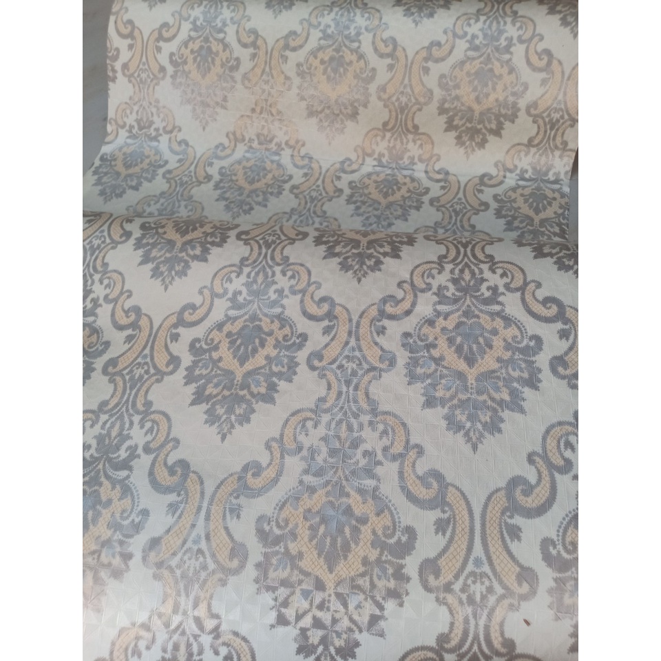 1 mét decal giấy dán tường châu âu hoa văn mẫu 2 khổ 60cm keo sẵn