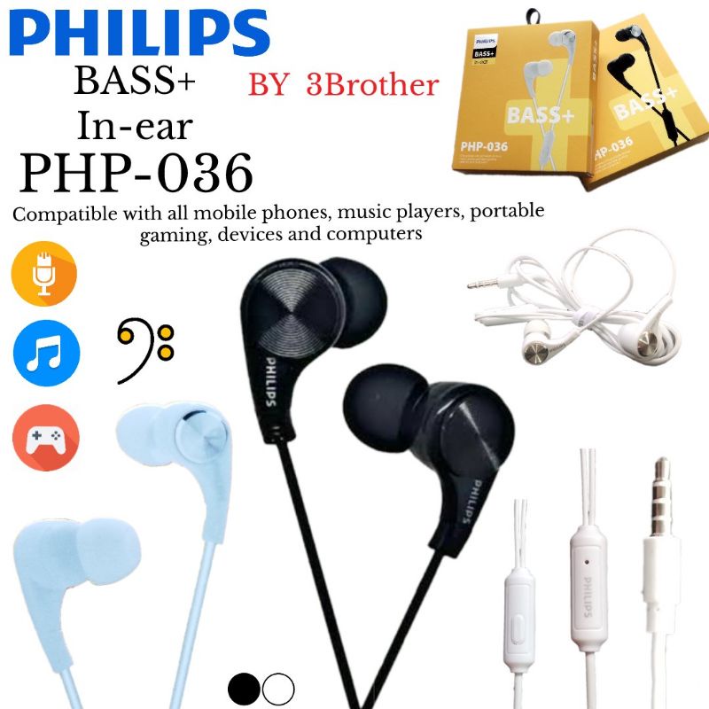 Tai Nghe Philips Php-036 Âm Thanh Stereo Sống Động Chất Lượng Cao
