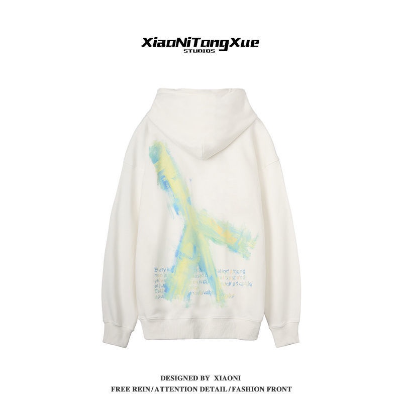 Áo Hoodie Có Mũ Trùm In Họa Tiết Thời Trang Hàn Quốc Hip-hop Cá Tính