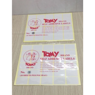 Giấy decal in mã vạch Tomy A5