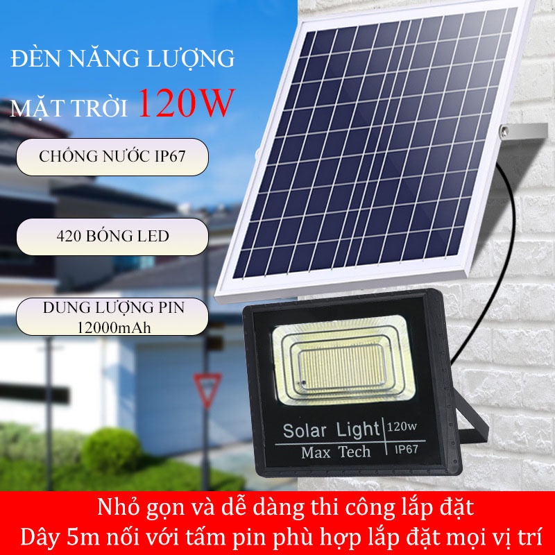 Đèn năng lương mặt trời MAXTECH siêu sáng chống nước, tiết kiệm pin 180W - 80W - 200W - 300W - 400W- D1082