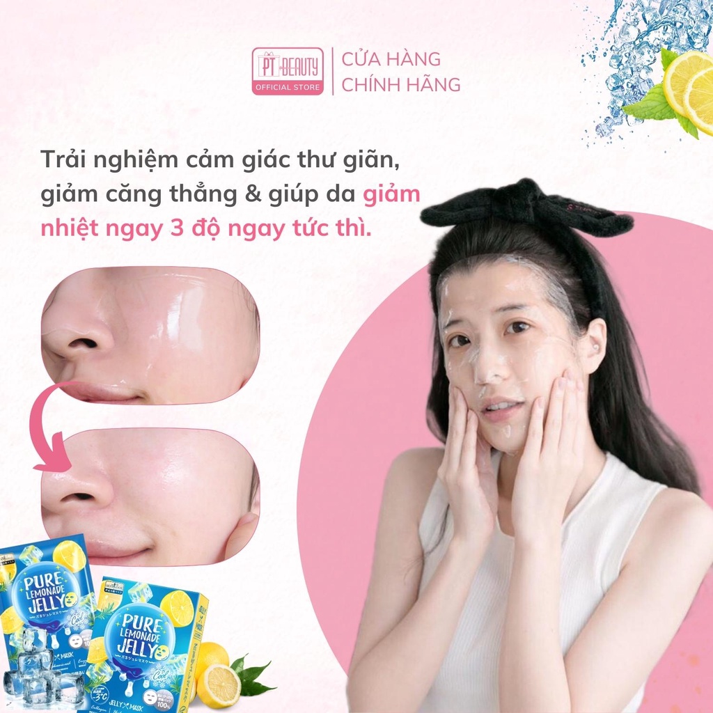 Mặt nạ Thạch Sexylook Jelly Chanh cấp ẩm hộp 3 miếng