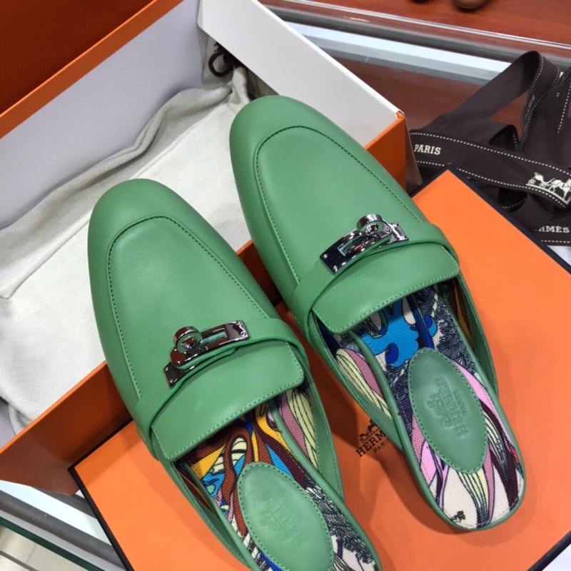 Giày sục cho nữ thương hiệu Hermes HM da thật cao cấp nhiều màu siêu sang lựa chọn