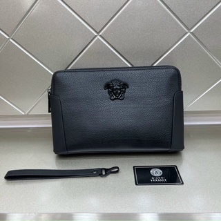 Ví cầm tay nam cao cấp Versace mới siêu xịn xò, chất liệu da bò nhập khẩu mềm bền đẹp, có móc tay, nhiều ngăn thẻ