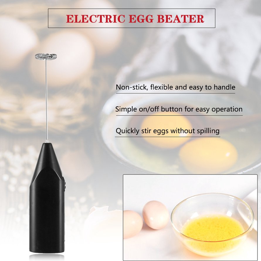 Máy đánh trứng mini bằng điện Máy trộn cà phê bằng thép không gỉ &amp; nhựa ABS Dụng cụ nhà bếp