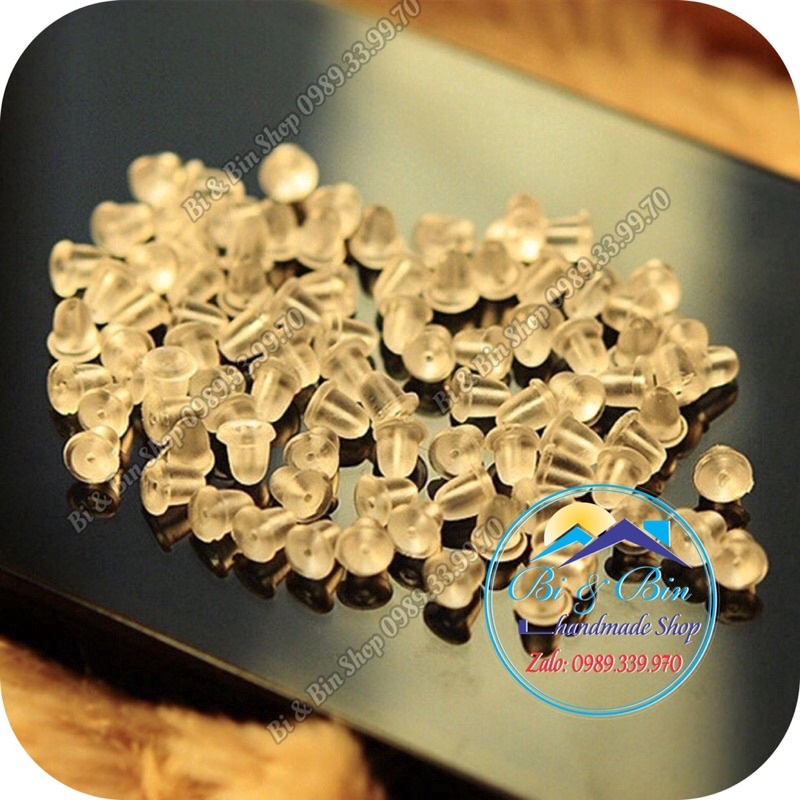 20 Cái Chốt Hoa Tại Bằng Silicon Chặn Hoa Tai Trang Sức