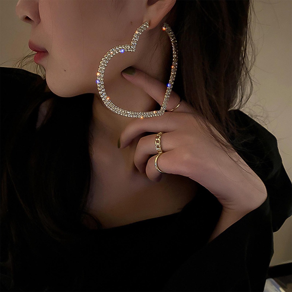 Khuyên Tai Hình Trái Tim Lớn 1 Cái Cho Tiệc Cưới