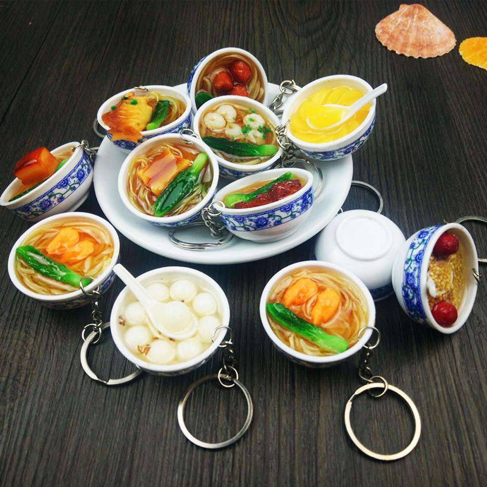 Móc Khóa Hình Tô Sứ Màu Xanh Dương Và Trắng Độc Đáo