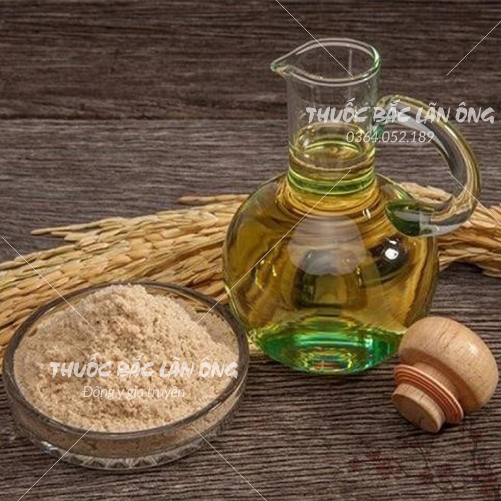 Bột cám gạo nguyên chất làm đẹp 1kg (Cám gạo organic, bột tẩy da chết, dưỡng trắng da) - Thuốc Bắc Lãn Ông